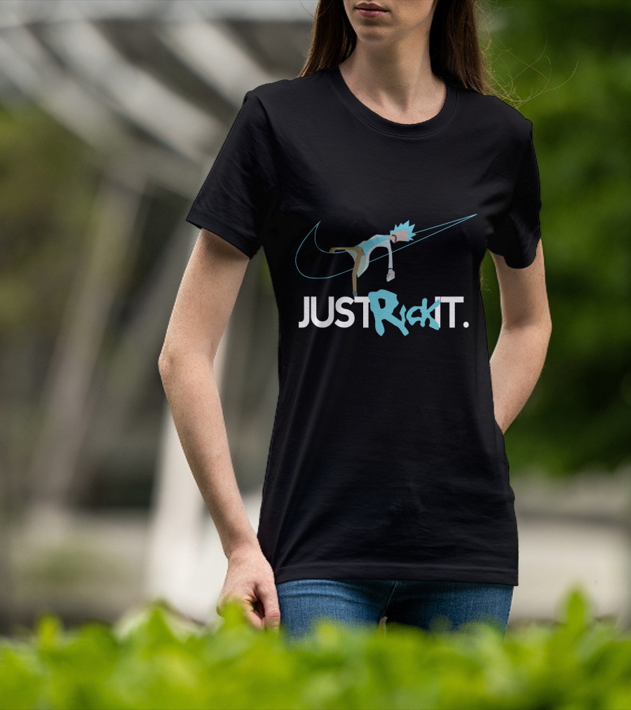 Rick And Morty Just Rick It Swoosh Spoof T-Shirt