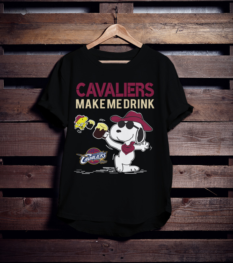 Cavaliers Make Me Drink Cleveland Cavaliers Snoopy T-Shirt