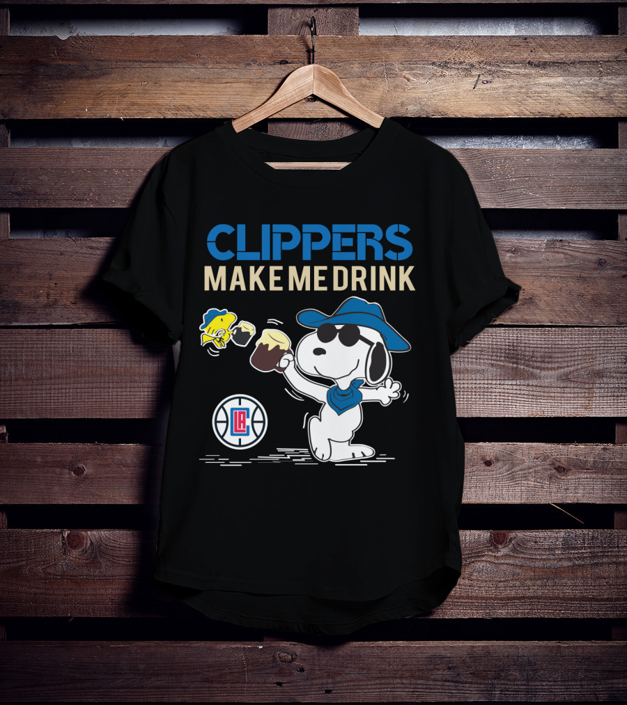 Clippers Make Me Drink Snoopy La Clippers Fans T-Shirt
