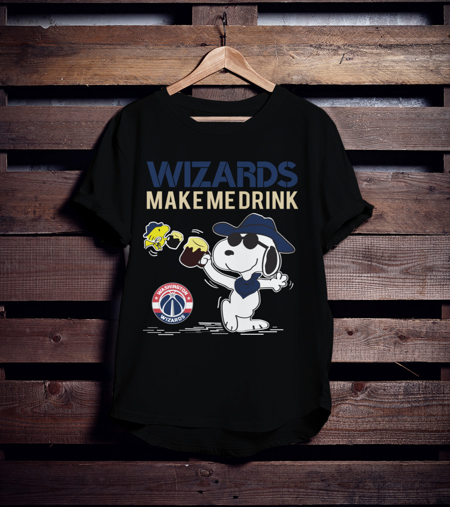 Wizards Make Me Drink Snoopy Washington Wizards T-Shirt