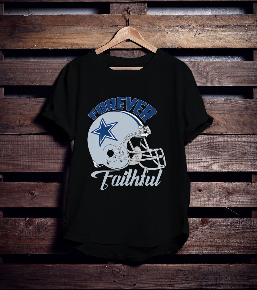 Forever Faithful Dallas Cowboy Helmet Star T-Shirt