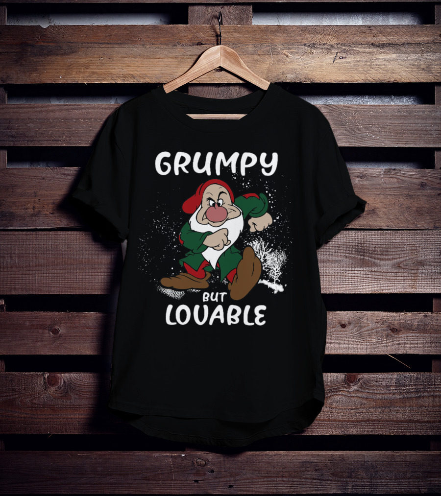 Grumpy But Lovable Snow White Character Punching Action T-Shirt