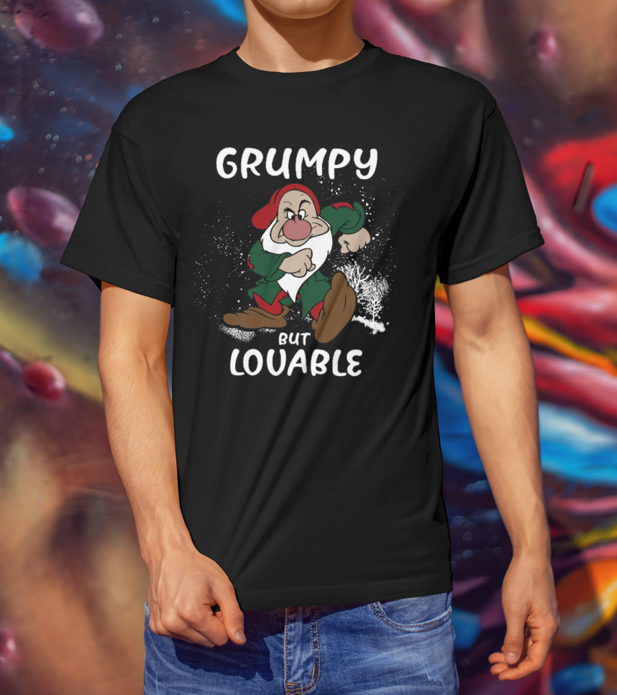 Grumpy But Lovable Snow White Character Punching Action T-Shirt