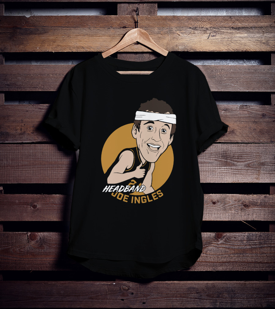 Headband Joe Ingles Cartoon Character With Headband And Thumbs Up Basketball Reference T-Shirt