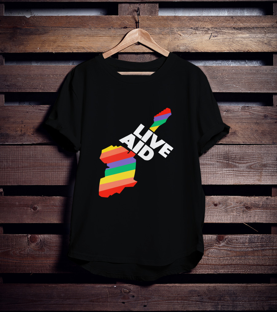 Live Aid 1985 Rainbow Africa Symbol T-Shirt