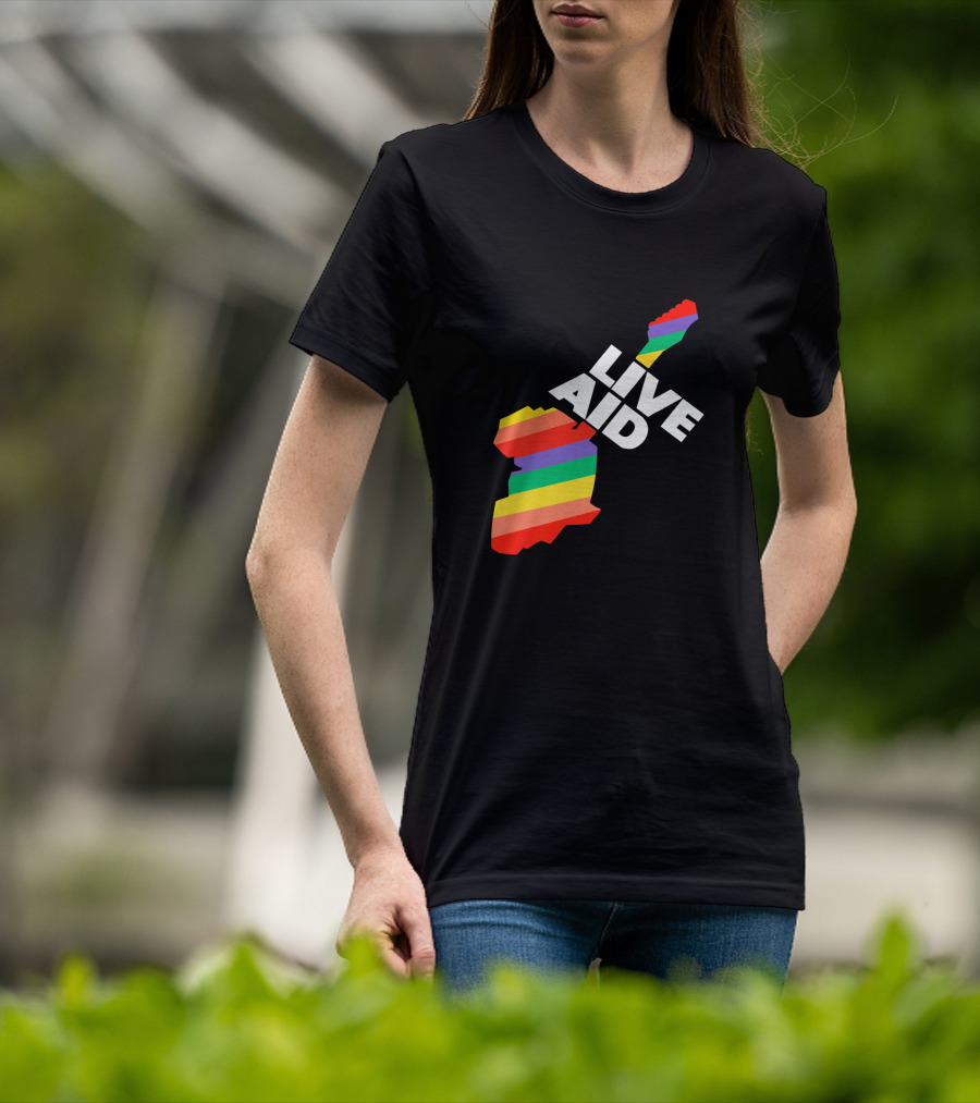 Live Aid 1985 Rainbow Africa Symbol T-Shirt