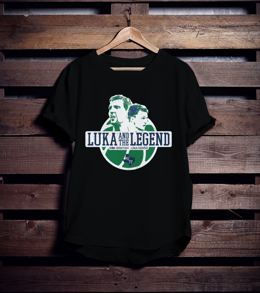 Luka And The Legend Dirk Nowitzki Luka Doncic 41 T-Shirt