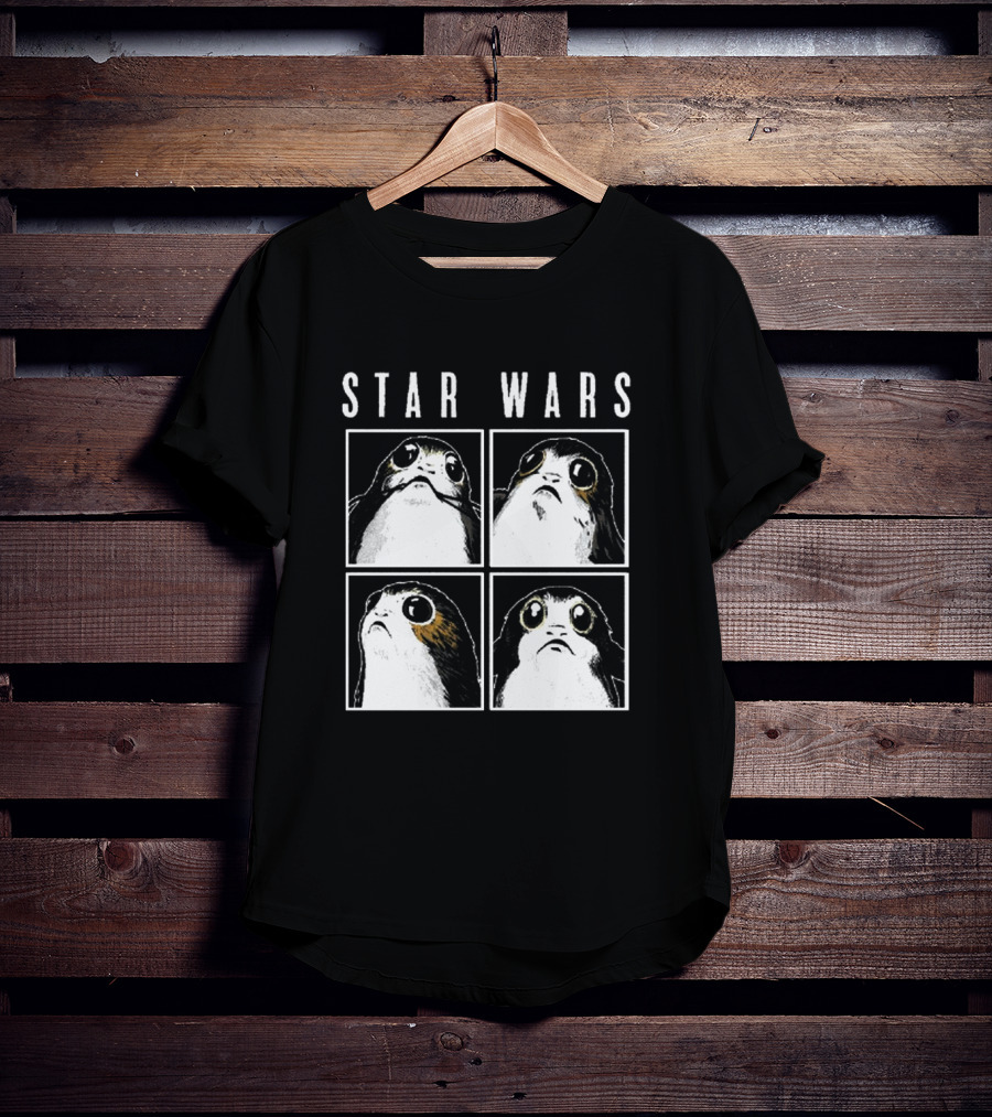 Star Wars The Last Jedi Porg Four Panel T-Shirt