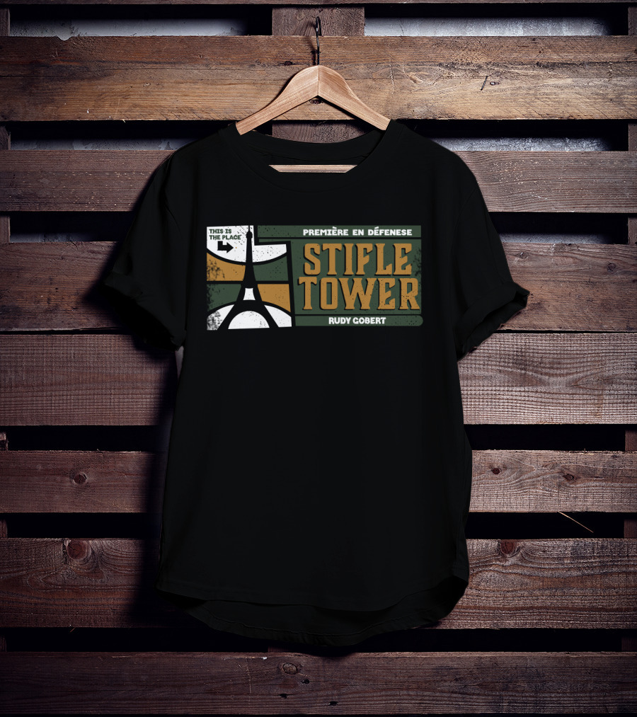 Stifle Tower Rudy Gobert Première En DEfense Basketball T-Shirt