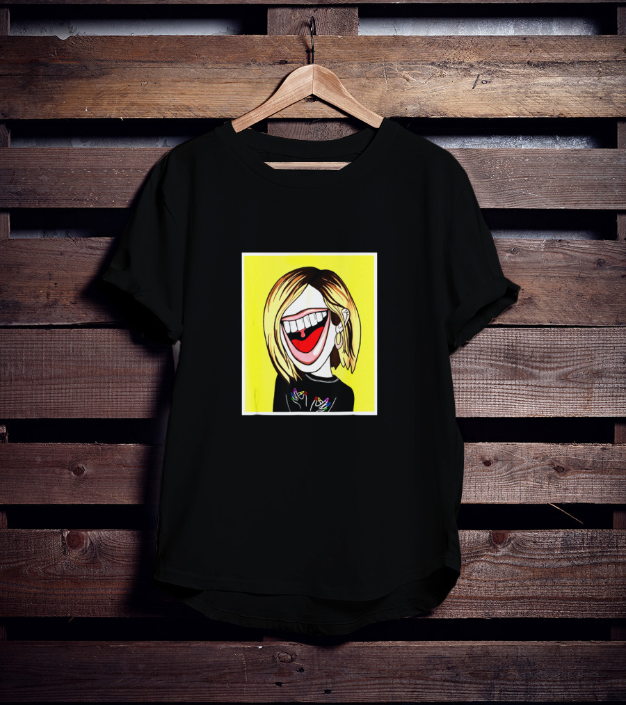 Gabbie Hanna Monster Meme Cartoon Style Yellow Background T-Shirt