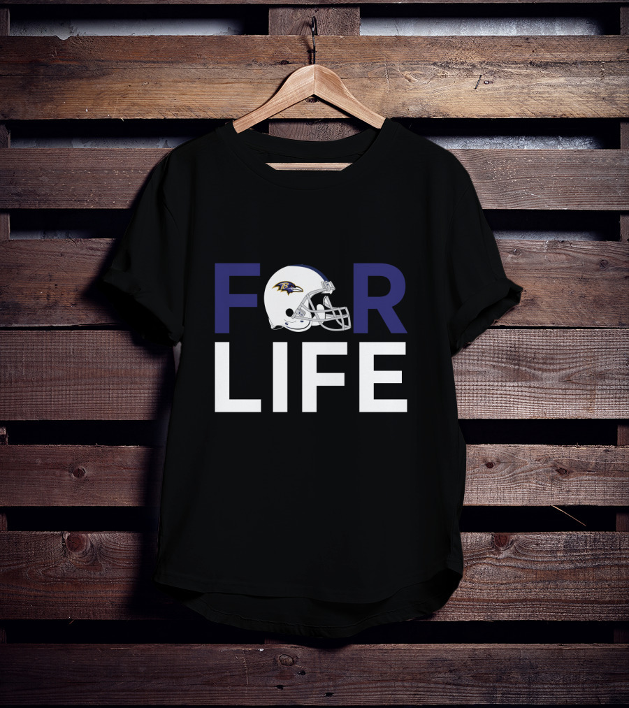 Baltimore Ravens Helmet For Life Fans T-Shirt