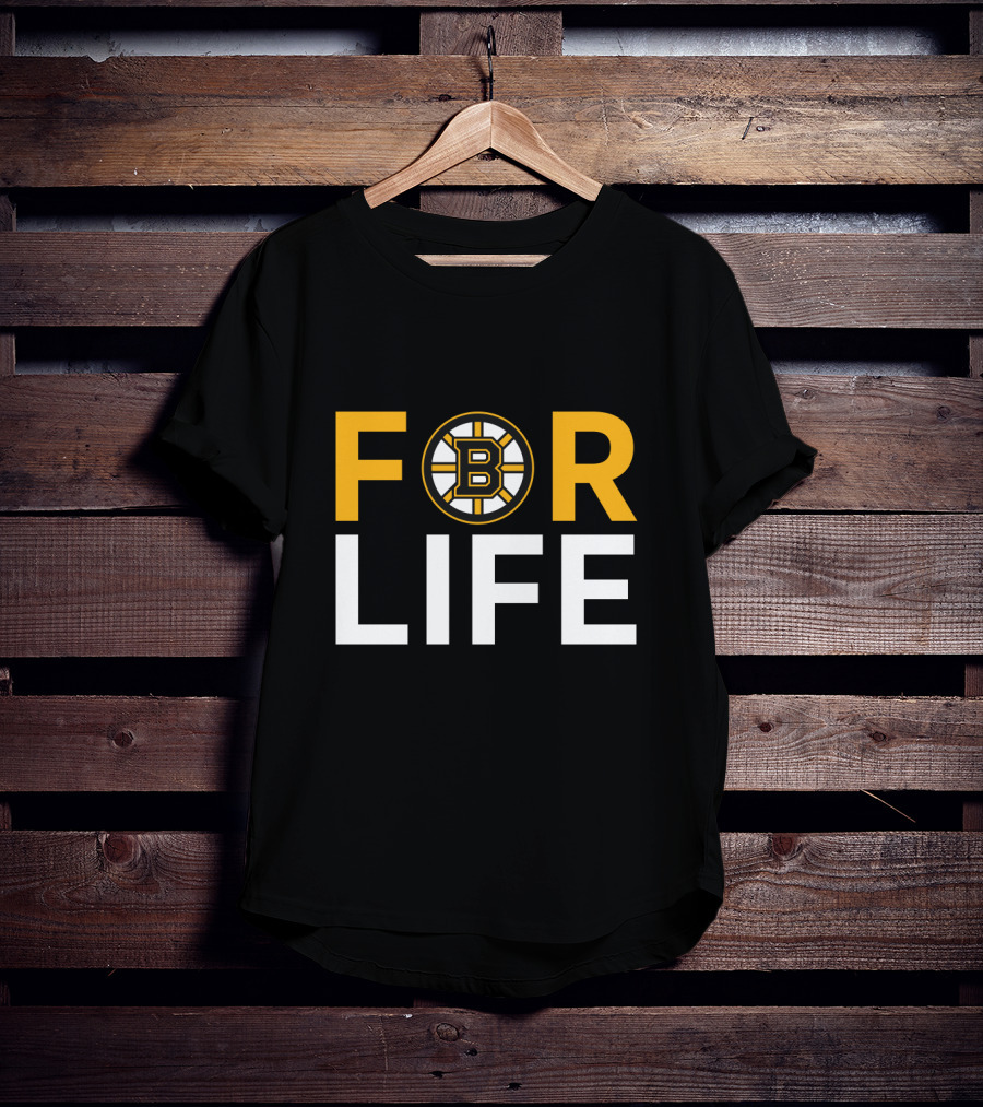 Boston Bruins 'For Life' Fan Loyalty Emblem T-Shirt