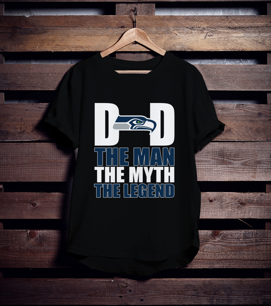 Seattle Seahawks Dad The Man The Myth The Legend Father's Day T-Shirt
