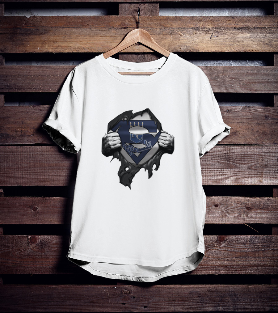 Kansas City Royals Superman Logo Fan Crossover T-Shirt