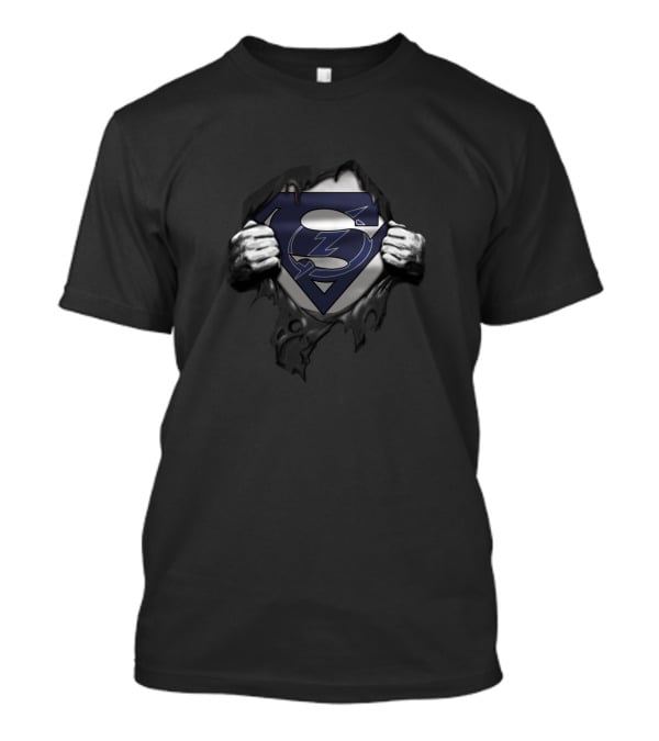 Superman Tampa Bay Lightning Logo Collaboration For Fans T-Shirt