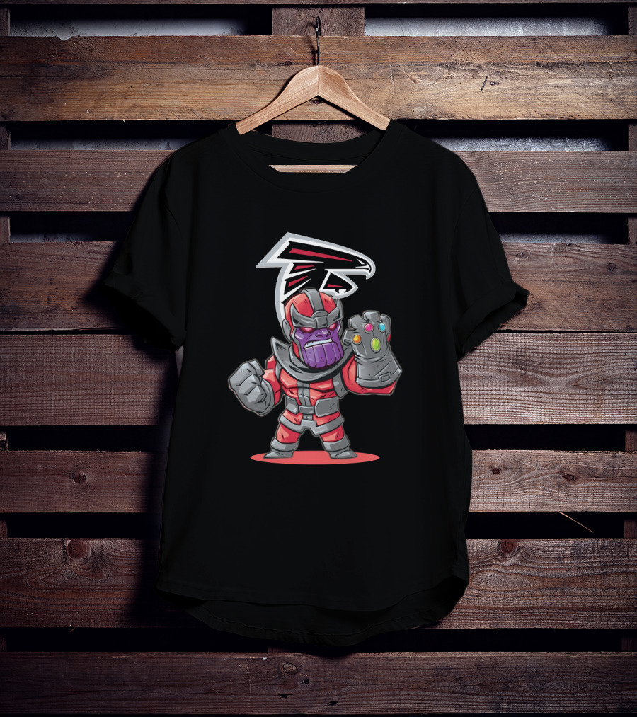 Thanos Atlanta Falcons Fans Marvel Football Crossover T-Shirt