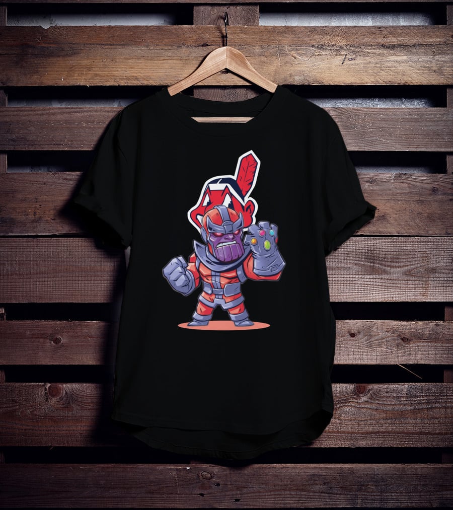 Cleveland Indians Chief Wahoo And Thanos Mashup Fan Art Marvel Crossover T-Shirt