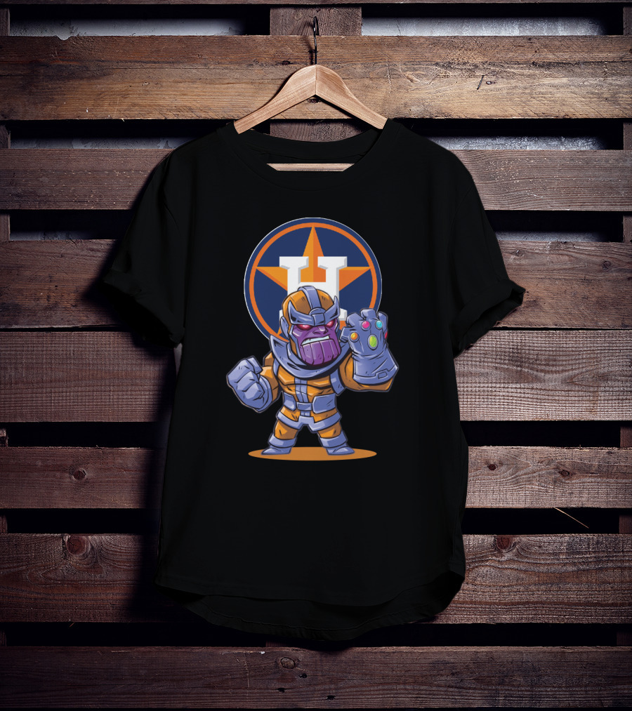 Houston Astros Thanos Mashup Fan Art With Infinity Gauntlet T-Shirt