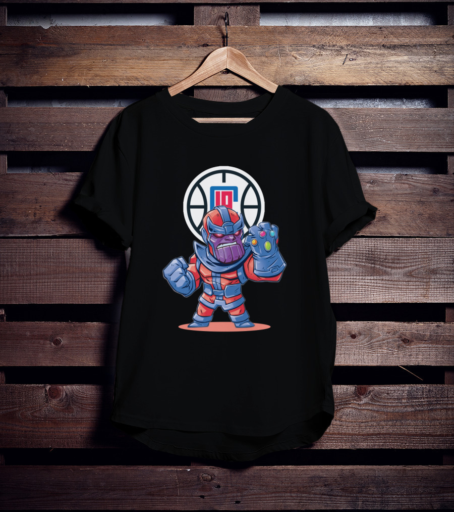 Thanos La Clippers Fans Battle Stance Infinity Gauntlet T-Shirt
