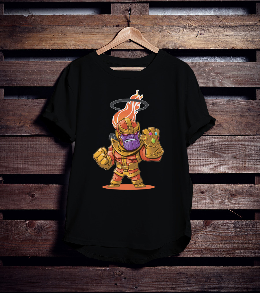 Miami Heat Fans Thanos Infinity Gauntlet Basketball Marvel T-Shirt