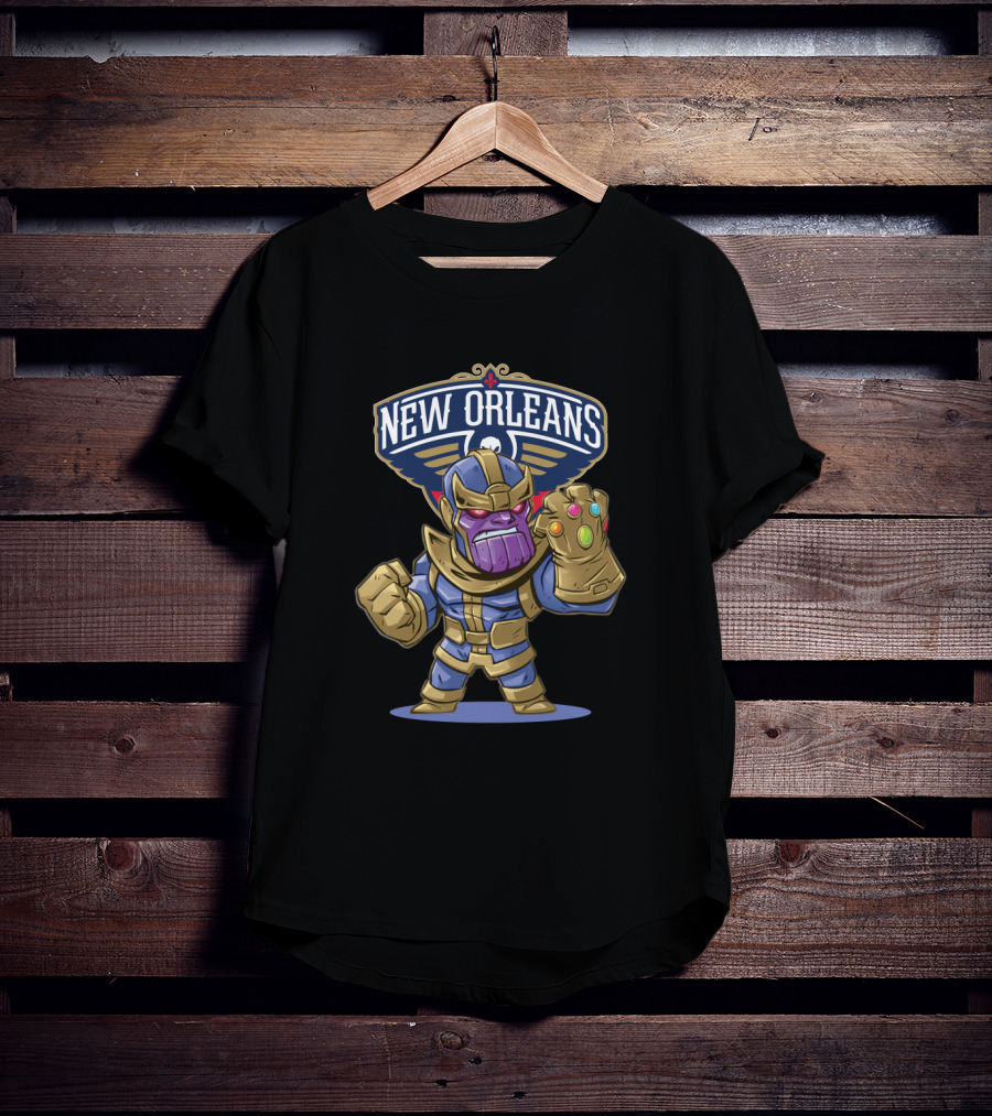 New Orleans Pelicans Thanos Infinity Gauntlet T-Shirt