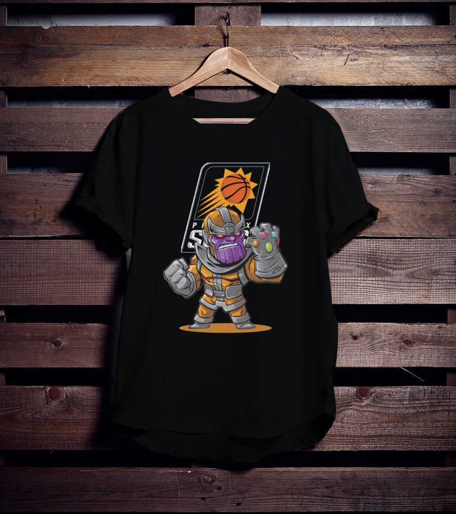 Thanos Meets Phoenix Suns Infinity Gauntlet Basketball Crossover T-Shirt