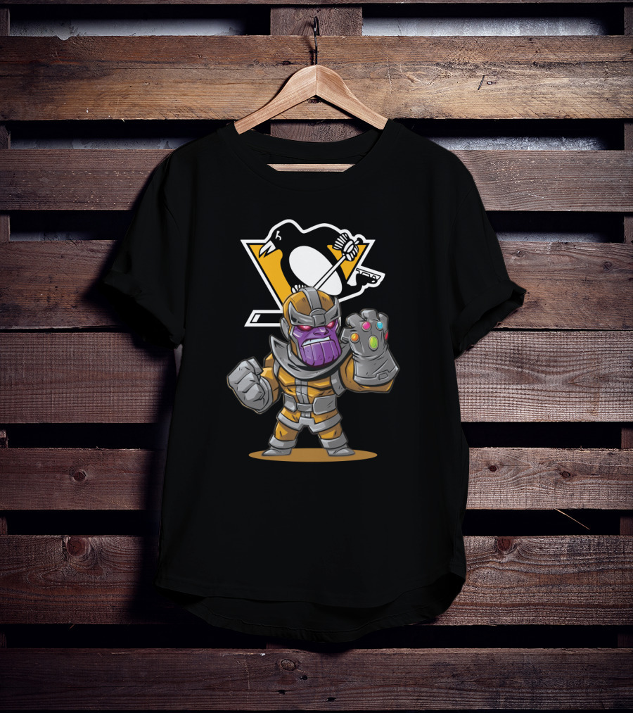 Pittsburgh Penguins Thanos Crossover With Infinity Gauntlet T-Shirt