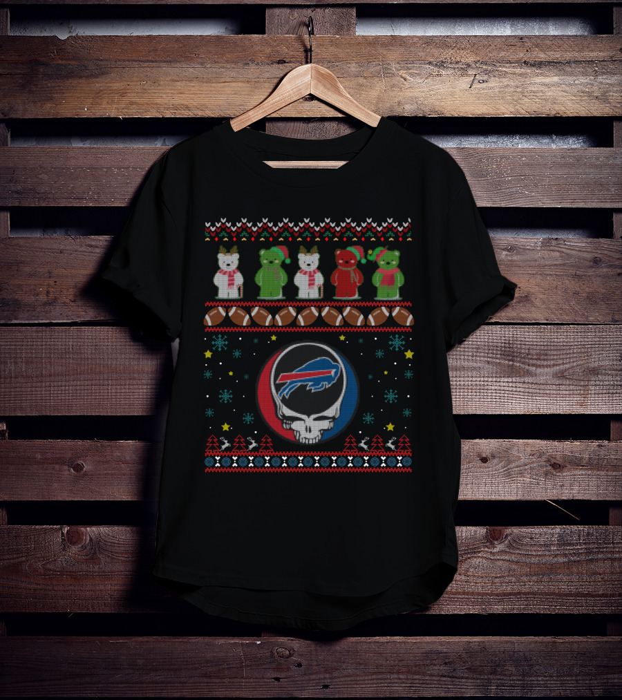 Buffalo Bills Grateful Dead Bears Christmas T-Shirt