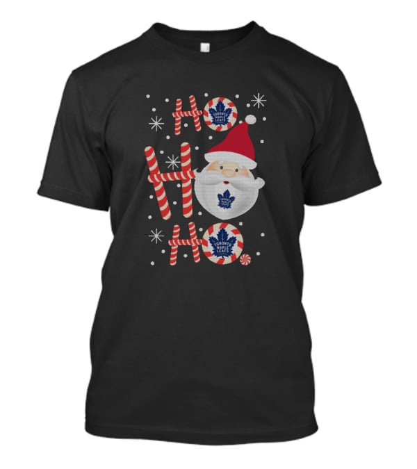 Toronto Maple Leafs Santa Claus Ho Ho Ho Christmas Celebration For Fans T-Shirt