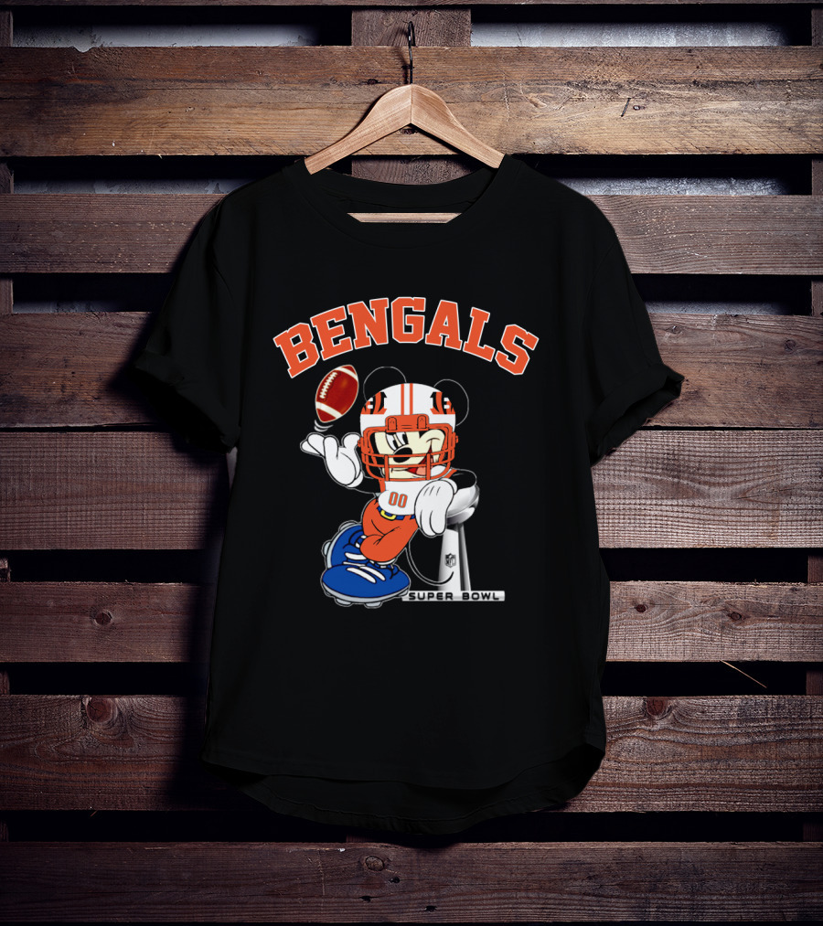 Bengals Super Bowl Nfl Mickey Football T-Shirt