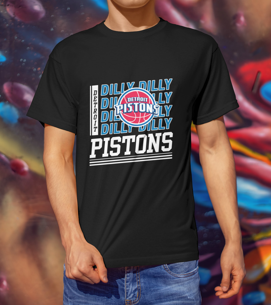 Detroit Pistons Dilly Dilly Basketball Fan Collection T-Shirt