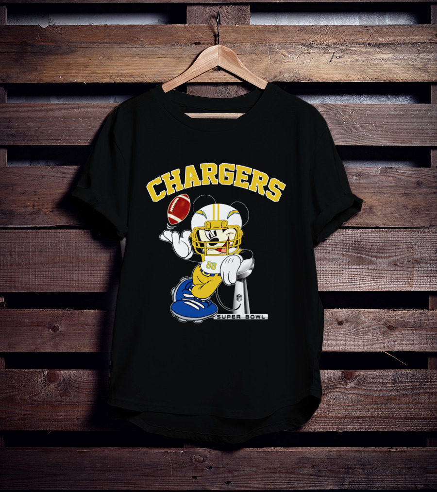 Chargers Mickey Nfl Super Bowl Football T-Shirt