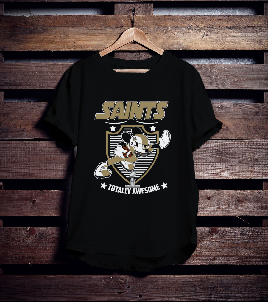 Saints Totally Awesome New Orleans Football Mickey T-Shirt