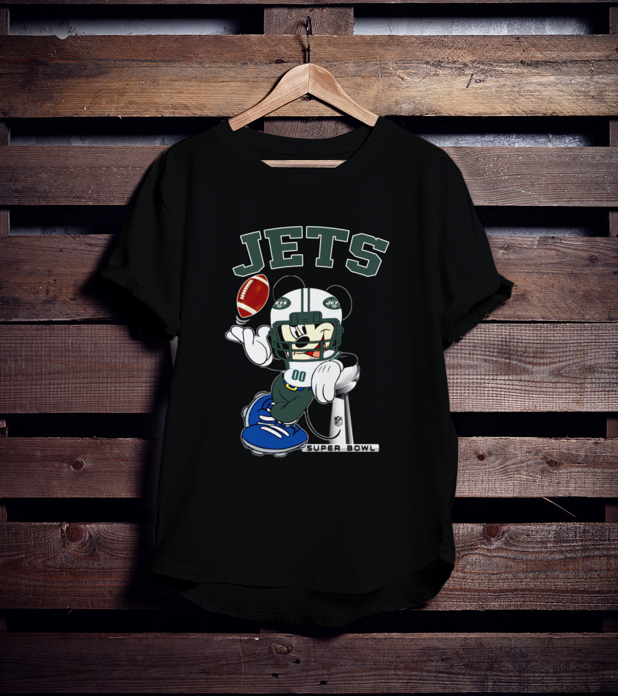 Jets Mickey Helmet Football Super Bowl Nfl T-Shirt