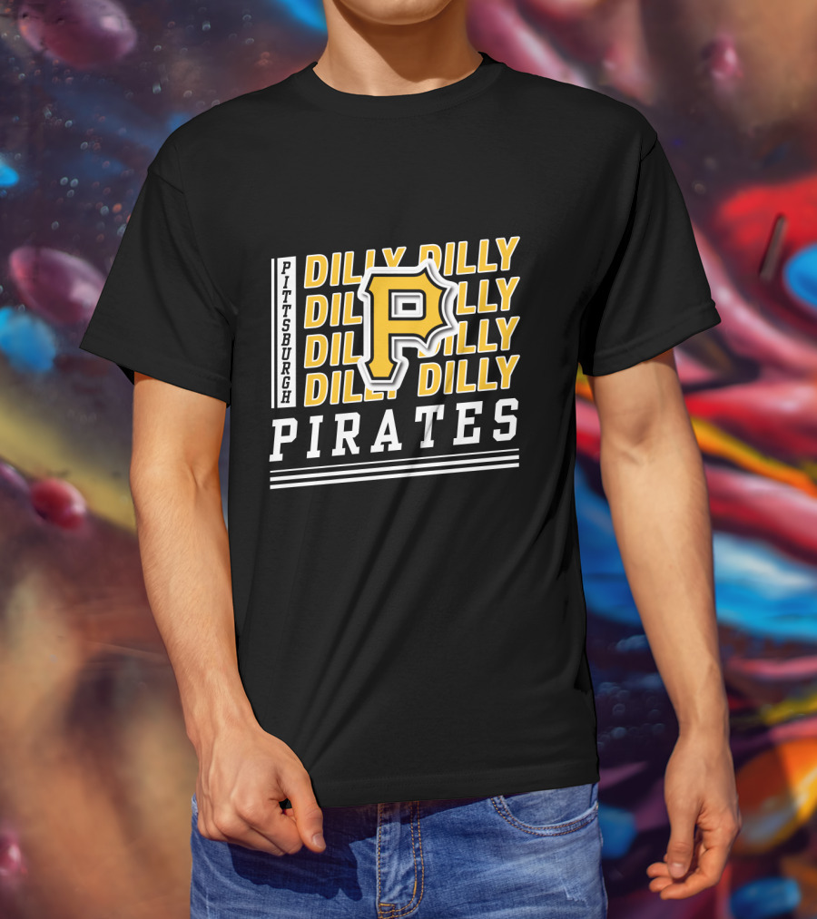 Pittsburgh Pirates Dilly Dilly P Logo Repeat T-Shirt