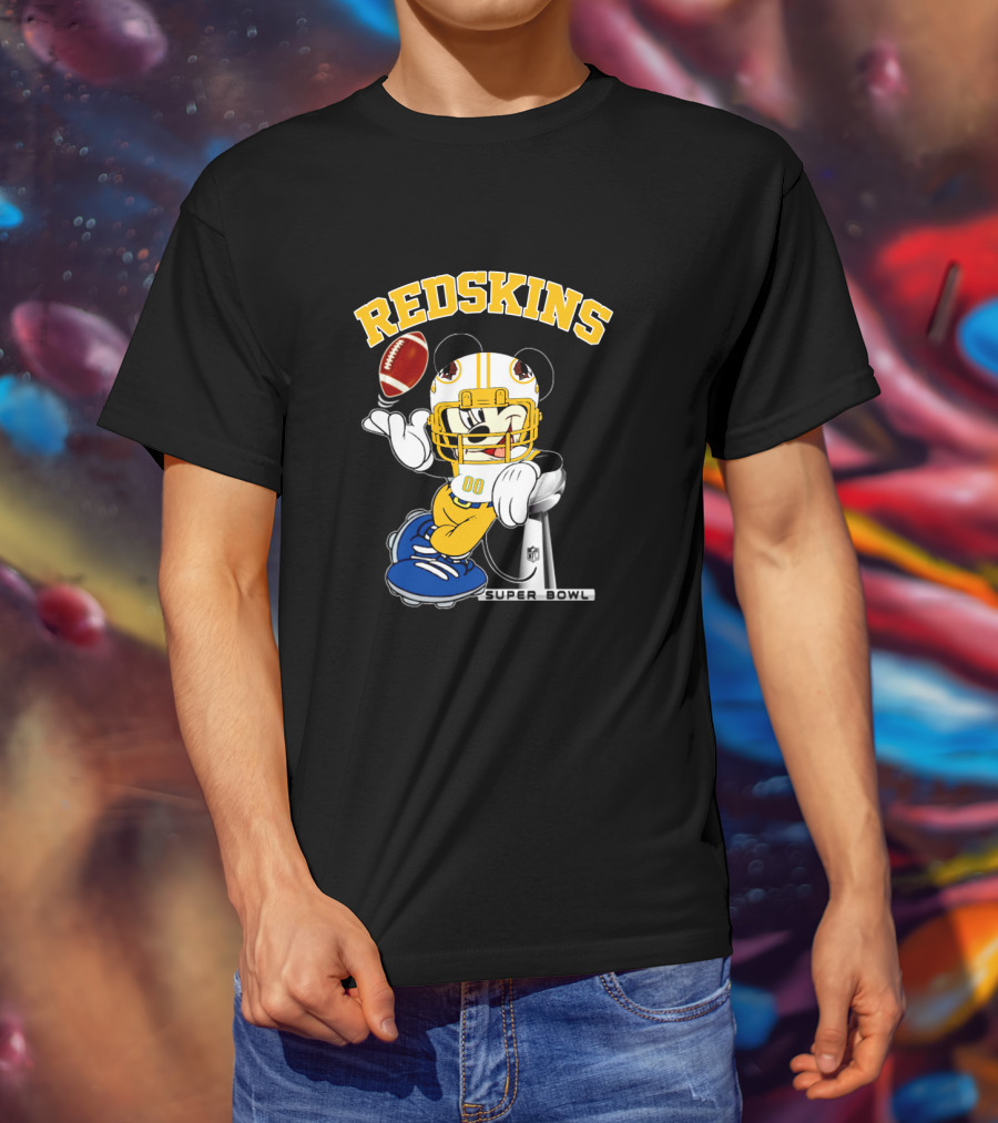 Redskins Mickey Football Nfl Super Bowl T-Shirt