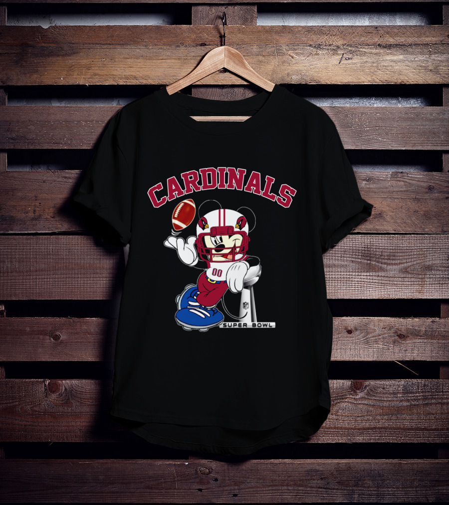 Cardinals Super Bowl Mickey Nfl Football T-Shirt