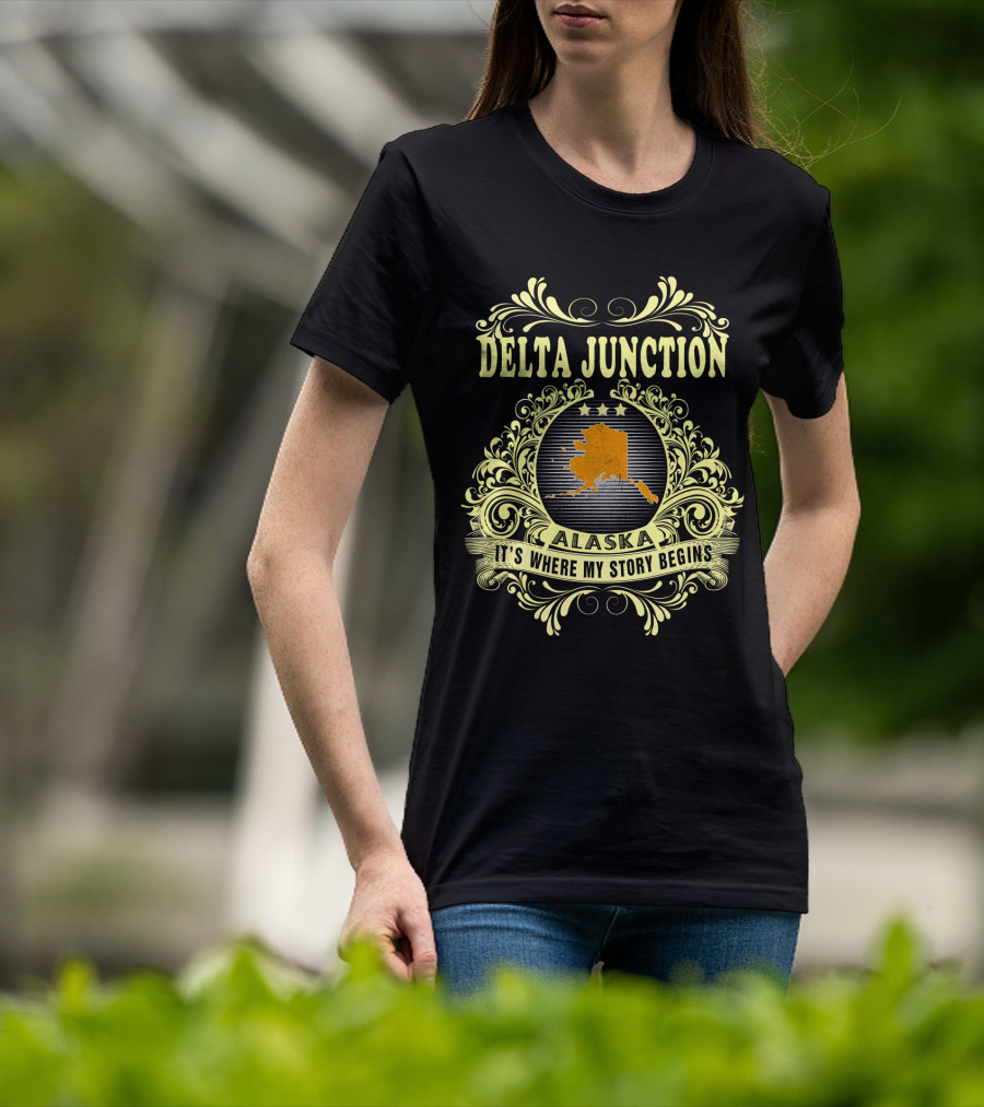 Delta Junction Alaska It's Where My Story Begins Vintage Ornamental T-Shirt