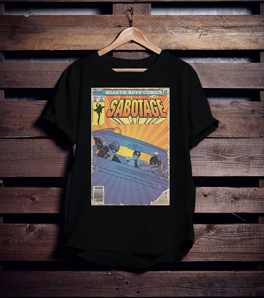 Beastie Boys Comics Sabotage 35¢ 47 Funny Ape 64B♯ Cover T-Shirt