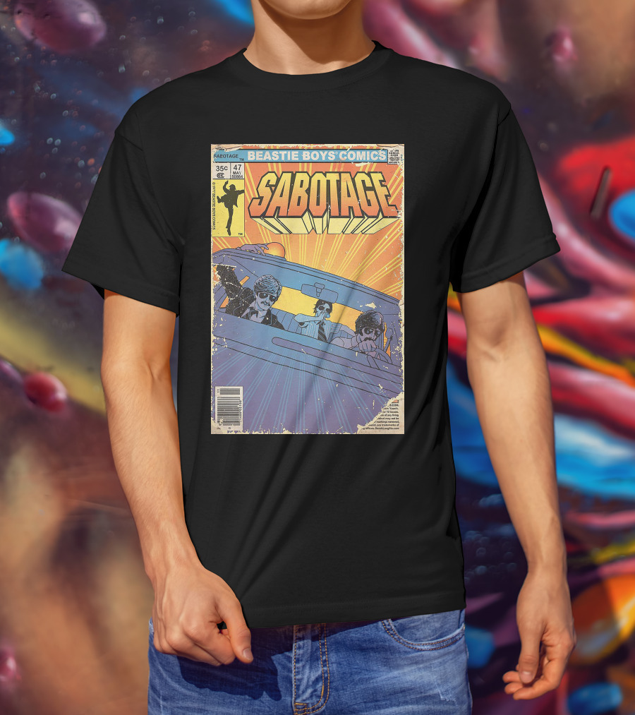 Beastie Boys Comics Sabotage 35¢ 47 Funny Ape 64B♯ Cover T-Shirt