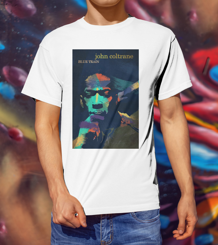 John Coltrane Blue Train Colorful Jazz Music Legend T-Shirt