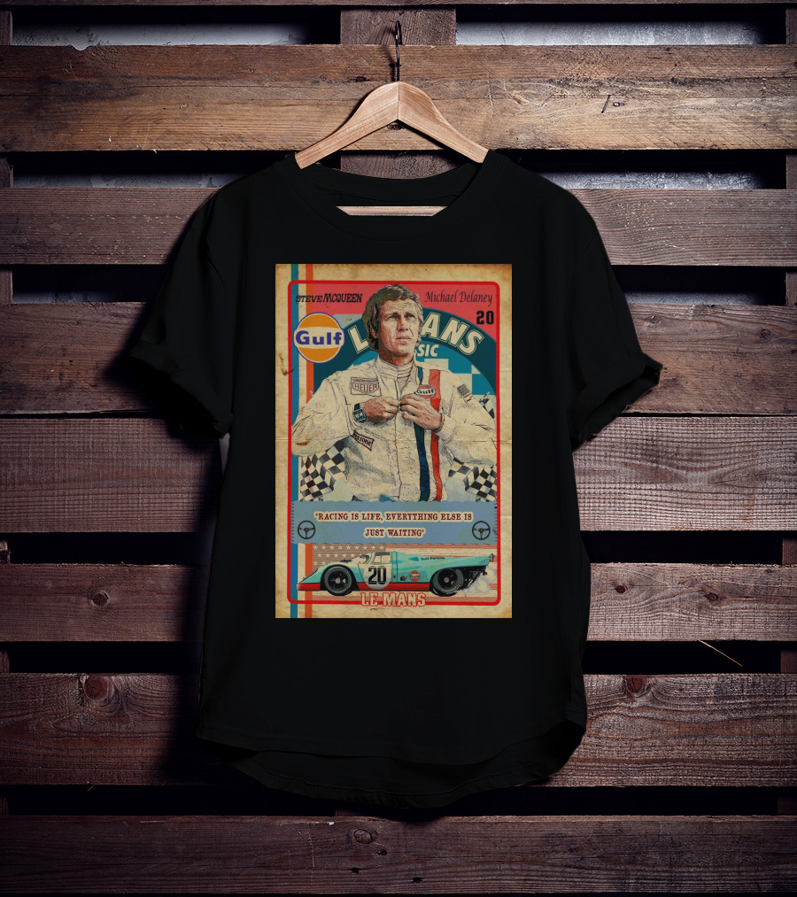 Steve McQueen Racing Gulf Le Mans Michael Delaney Classic 20 T-Shirt
