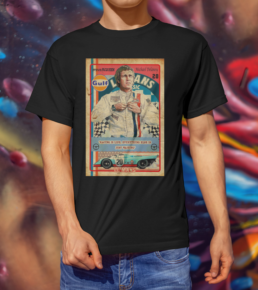 Steve McQueen Racing Gulf Le Mans Michael Delaney Classic 20 T-Shirt