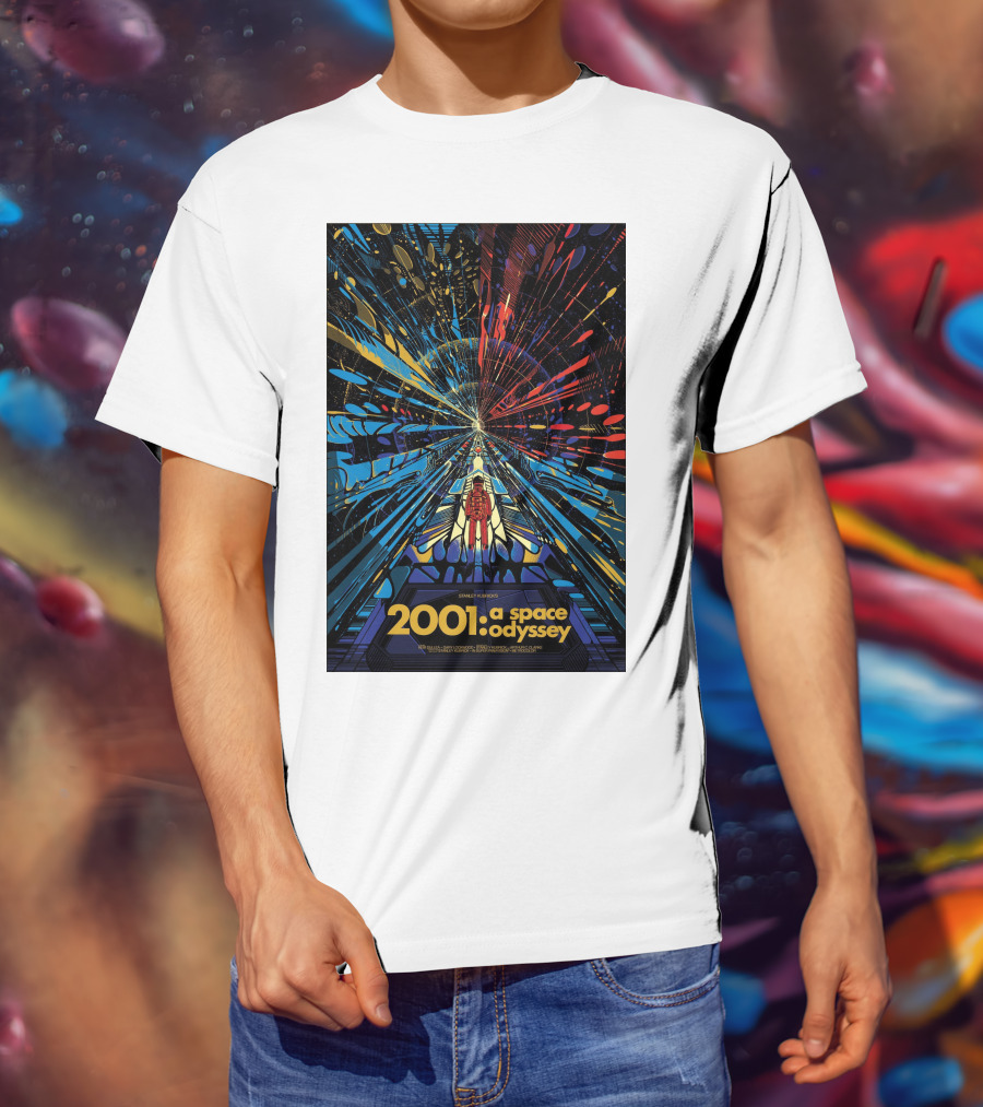 2001: A Space Odyssey Sci-Fi Psychedelic Explosion Astronaut Journey T-Shirt