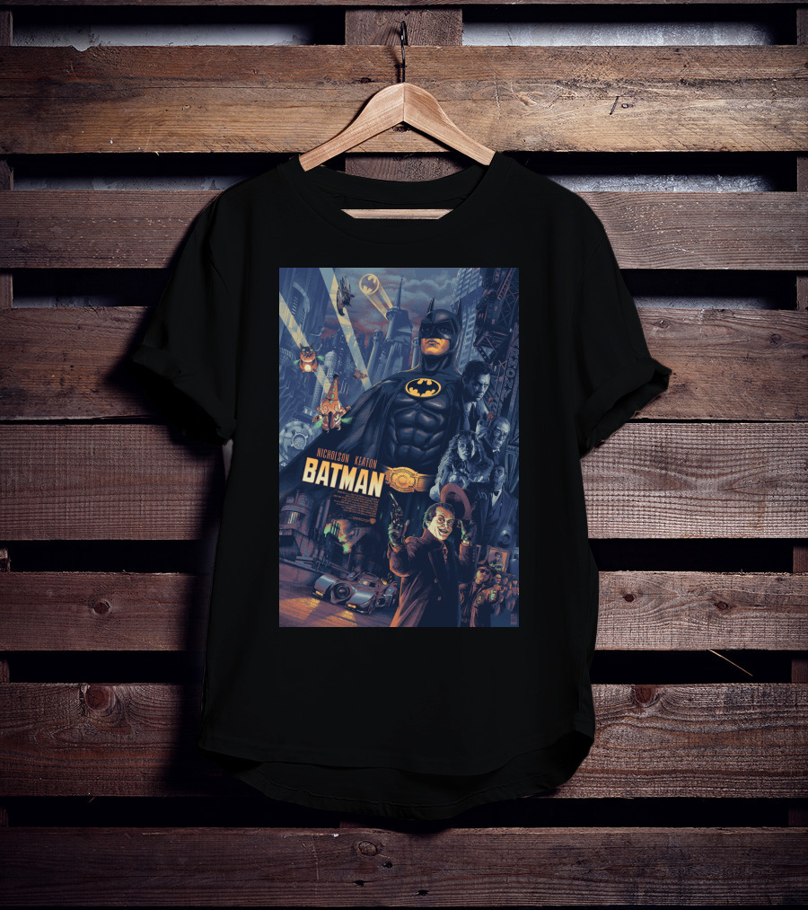 Batman 1989 Nicholson Keaton Gotham City Movie T-Shirt
