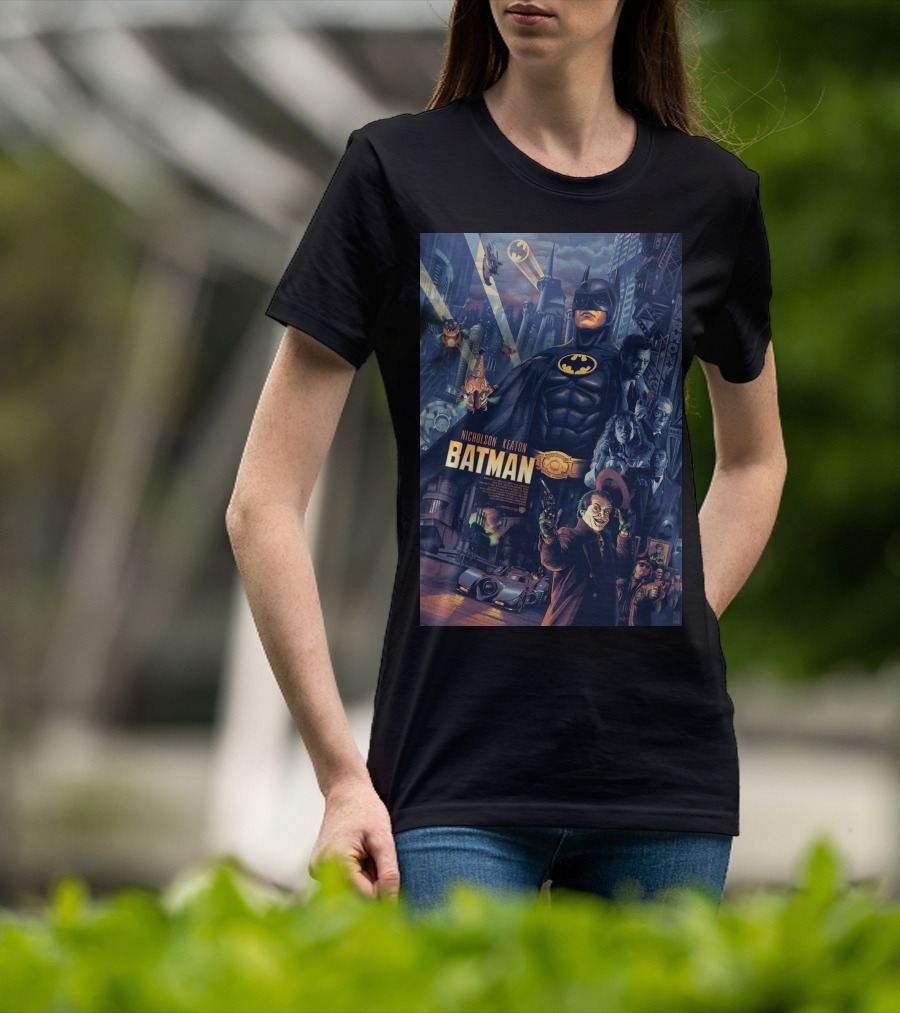 Batman 1989 Nicholson Keaton Gotham City Movie T-Shirt
