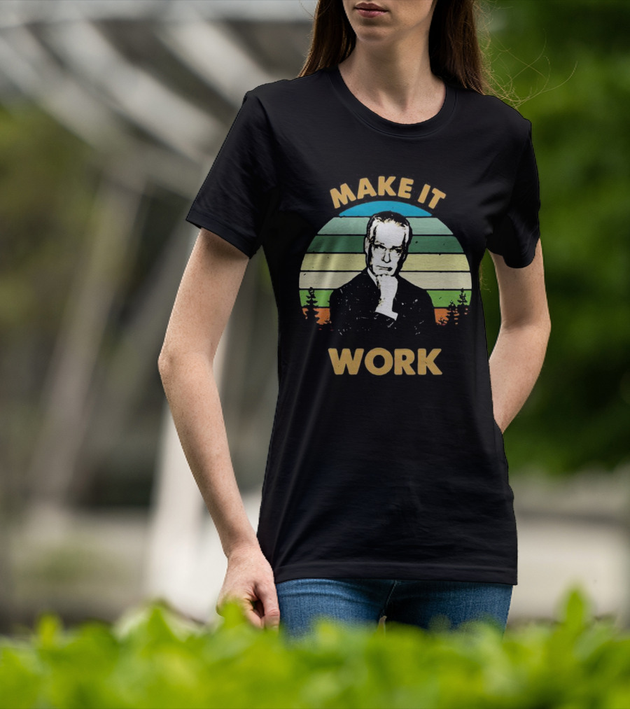 Make It Work Stylized Portrait With Retro T-Shirt