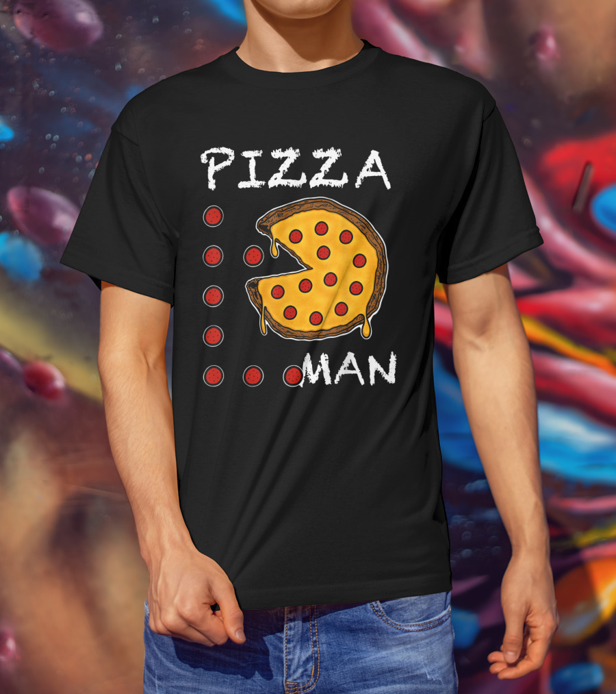Pizza Man Video Gamer Pizza T-Shirt