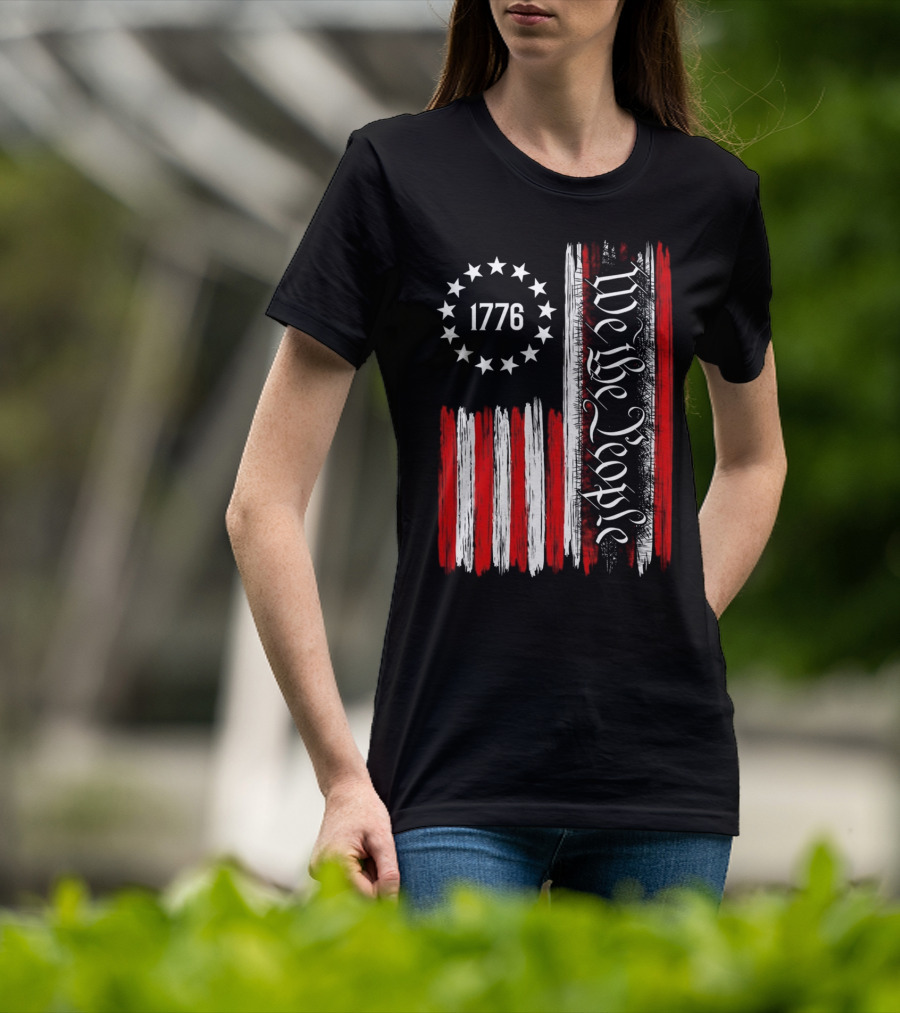 We The People 1776 American Patriotic Flag Stars Stripes T-Shirt