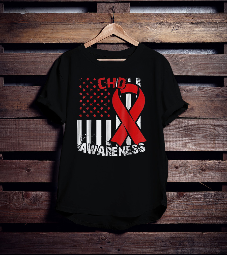 CHD Awareness Congenital Heart Defect Survivor Ribbon T-Shirt